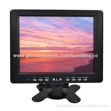 8 inch CCTV LCD monitor desktop 800 * 600 resolution built-in BNC input